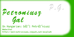 petroniusz gal business card